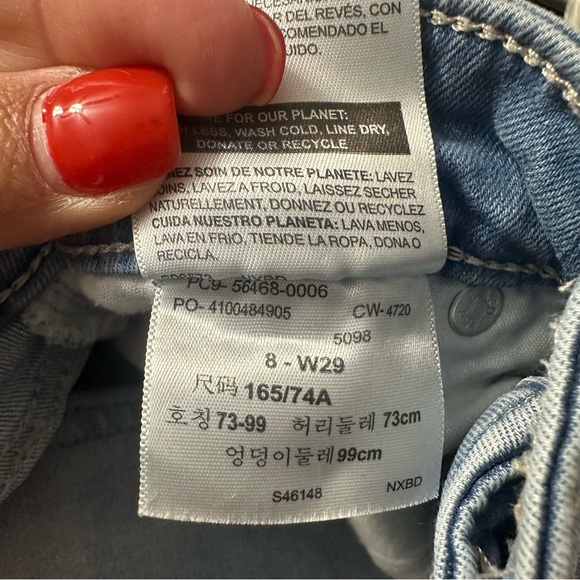 Casual Light Blue Denim Women's Shorts - Picture 3 of 3